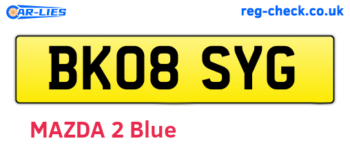 BK08SYG are the vehicle registration plates.