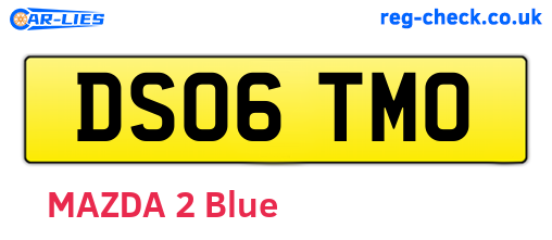 DS06TMO are the vehicle registration plates.