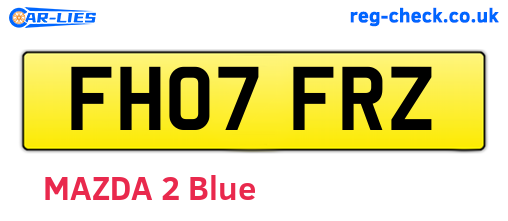 FH07FRZ are the vehicle registration plates.