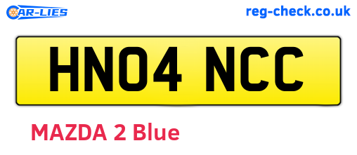 HN04NCC are the vehicle registration plates.
