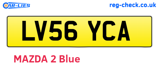 LV56YCA are the vehicle registration plates.