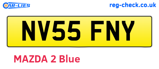 NV55FNY are the vehicle registration plates.