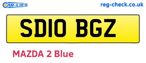 SD10BGZ are the vehicle registration plates.