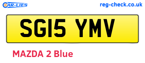 SG15YMV are the vehicle registration plates.