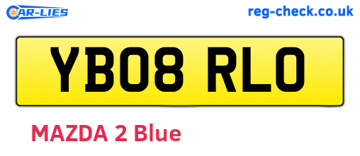 YB08RLO are the vehicle registration plates.