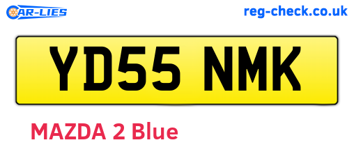 YD55NMK are the vehicle registration plates.