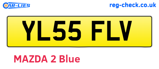YL55FLV are the vehicle registration plates.