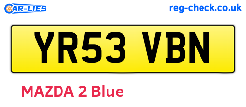 YR53VBN are the vehicle registration plates.