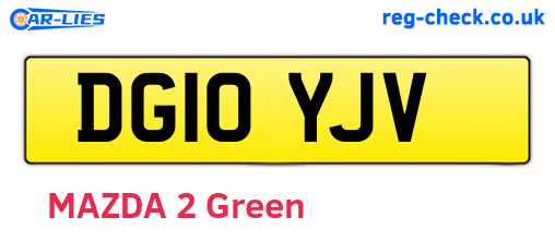 DG10YJV are the vehicle registration plates.