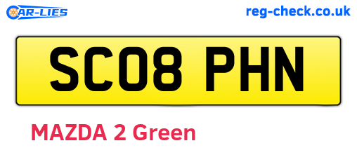 SC08PHN are the vehicle registration plates.