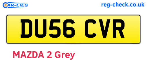 DU56CVR are the vehicle registration plates.