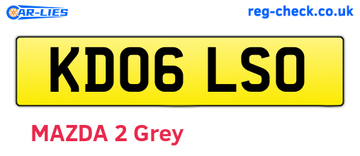 KD06LSO are the vehicle registration plates.
