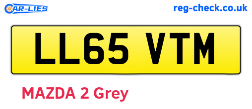 LL65VTM are the vehicle registration plates.