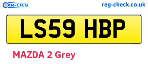 LS59HBP are the vehicle registration plates.