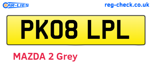 PK08LPL are the vehicle registration plates.