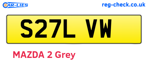 S27LVW are the vehicle registration plates.