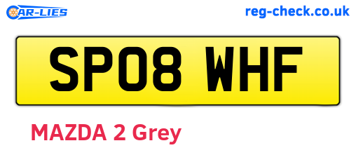 SP08WHF are the vehicle registration plates.