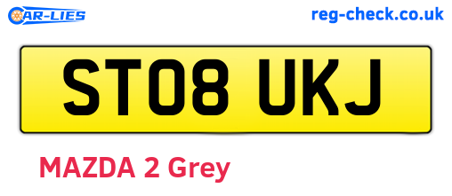 ST08UKJ are the vehicle registration plates.