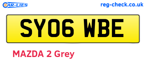 SY06WBE are the vehicle registration plates.