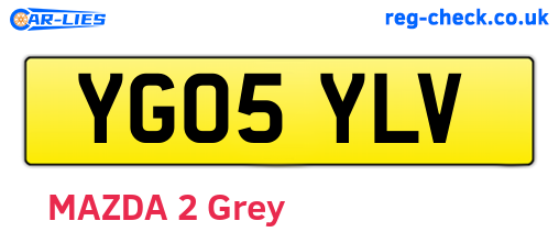 YG05YLV are the vehicle registration plates.