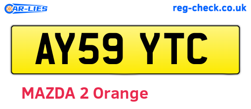 AY59YTC are the vehicle registration plates.