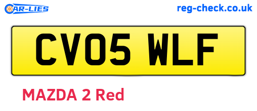 CV05WLF are the vehicle registration plates.