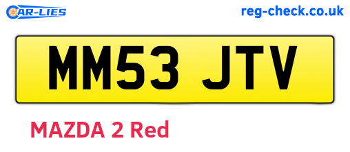MM53JTV are the vehicle registration plates.
