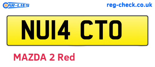 NU14CTO are the vehicle registration plates.