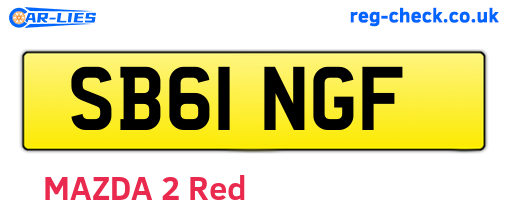 SB61NGF are the vehicle registration plates.
