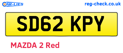 SD62KPY are the vehicle registration plates.