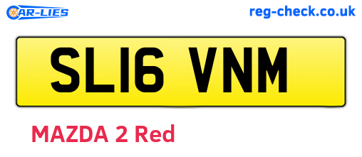 SL16VNM are the vehicle registration plates.
