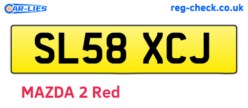 SL58XCJ are the vehicle registration plates.