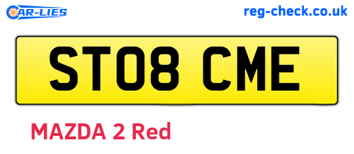 ST08CME are the vehicle registration plates.