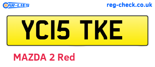 YC15TKE are the vehicle registration plates.