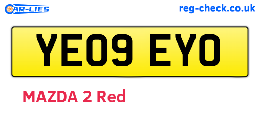 YE09EYO are the vehicle registration plates.