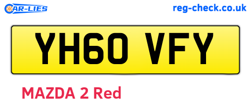 YH60VFY are the vehicle registration plates.