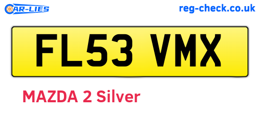 FL53VMX are the vehicle registration plates.