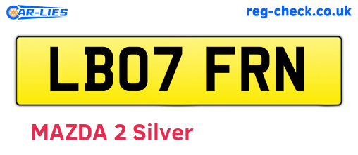 LB07FRN are the vehicle registration plates.