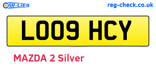 LO09HCY are the vehicle registration plates.