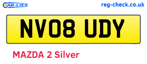 NV08UDY are the vehicle registration plates.