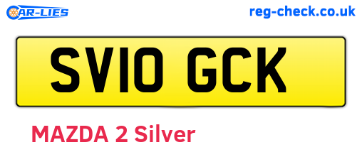 SV10GCK are the vehicle registration plates.