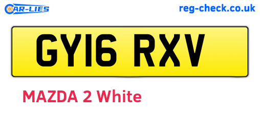 GY16RXV are the vehicle registration plates.