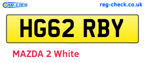 HG62RBY are the vehicle registration plates.