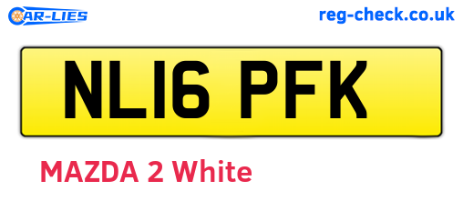 NL16PFK are the vehicle registration plates.