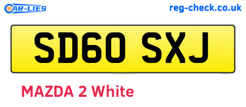 SD60SXJ are the vehicle registration plates.