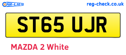 ST65UJR are the vehicle registration plates.