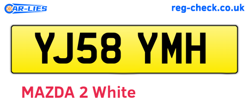 YJ58YMH are the vehicle registration plates.