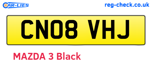 CN08VHJ are the vehicle registration plates.