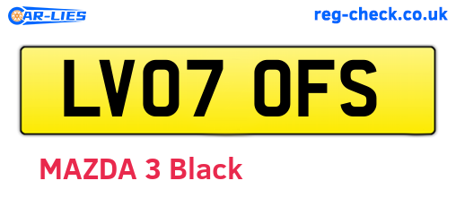 LV07OFS are the vehicle registration plates.