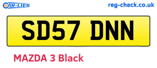 SD57DNN are the vehicle registration plates.